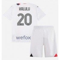 Dětský fotbalový dres AC Milan Pierre Kalulu #20 2023-24 Venkovní Krátký Rukáv (+ trenýrky)